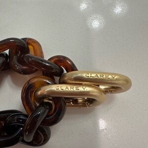 Clare V shoulder strap tortoise resin